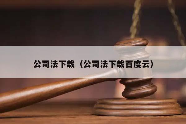 公司法下载（公司法下载百度云）