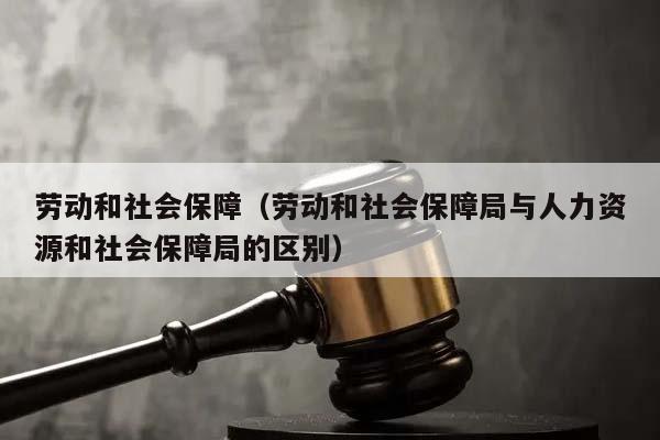 劳动和社会保障（劳动和社会保障局与人力资源和社会保障局的区别）