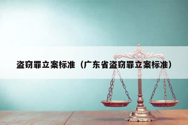 盗窃罪立案标准（广东省盗窃罪立案标准）