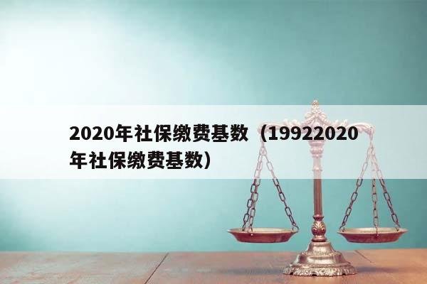 2020年社保缴费基数（19922020年社保缴费基数）