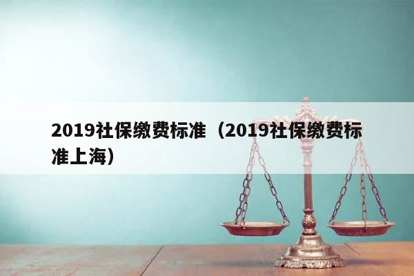 2019社保缴费标准（2019社保缴费标准上海）