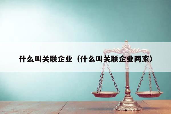 什么叫关联企业（什么叫关联企业两家）