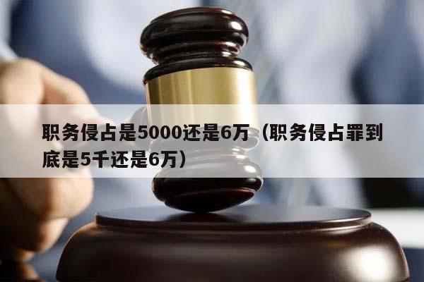 职务侵占是5000还是6万（职务侵占罪到底是5千还是6万）