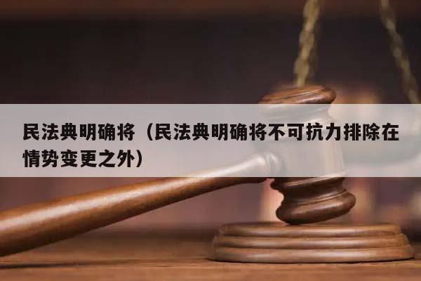 民法典明确将（民法典明确将不可抗力排除在情势变更之外）