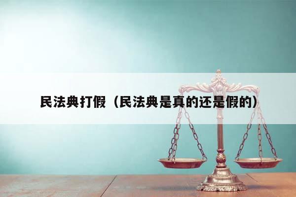 民法典打假（民法典是真的还是假的）