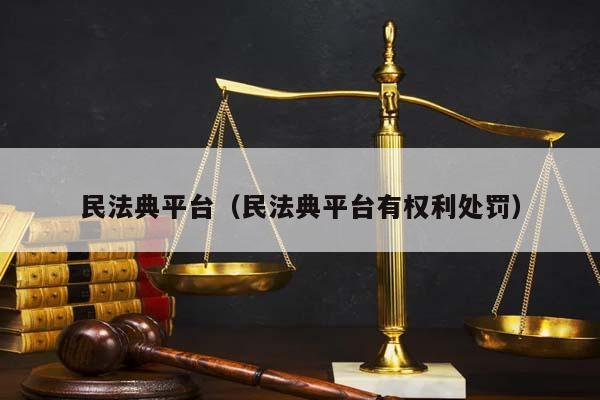 民法典平台（民法典平台有权利处罚）
