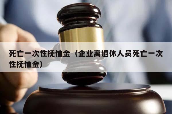 死亡一次性抚恤金（企业离退休人员死亡一次性抚恤金）