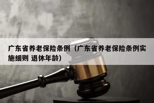 广东省养老保险条例（广东省养老保险条例实施细则 退休年龄）