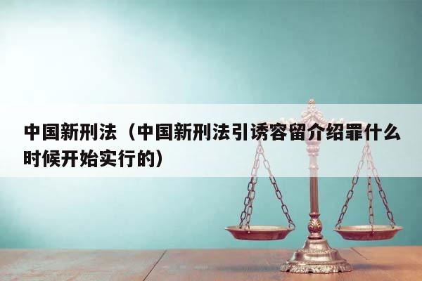 中国新刑法（中国新刑法引诱容留介绍罪什么时候开始实行的）