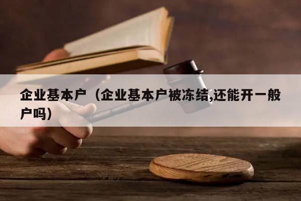 企业基本户（企业基本户被冻结,还能开一般户吗）