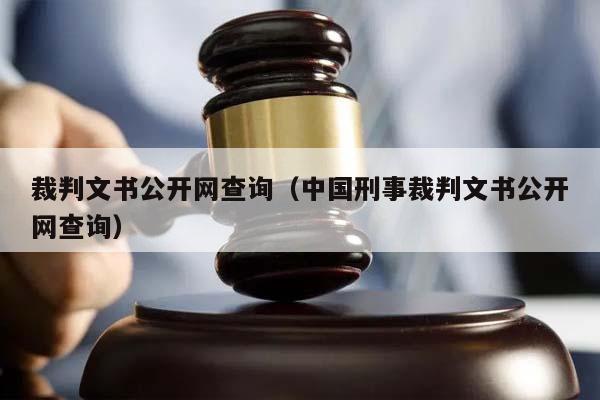 裁判文书公开网查询（中国刑事裁判文书公开网查询）