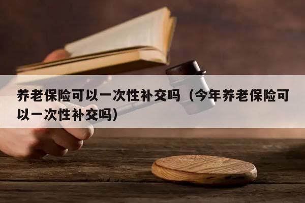 养老保险可以一次性补交吗（今年养老保险可以一次性补交吗）