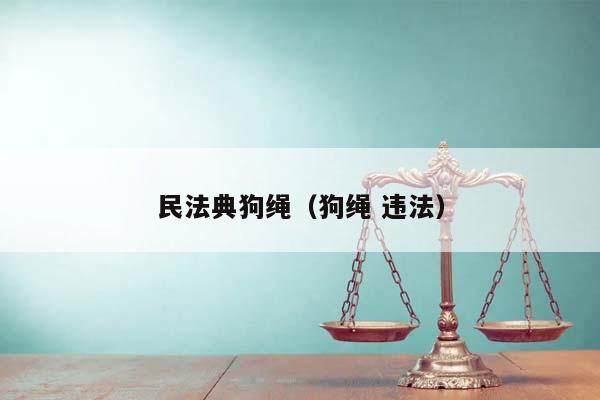 民法典狗绳（狗绳 违法）