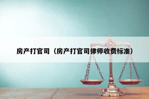 房产打官司（房产打官司律师收费标准）