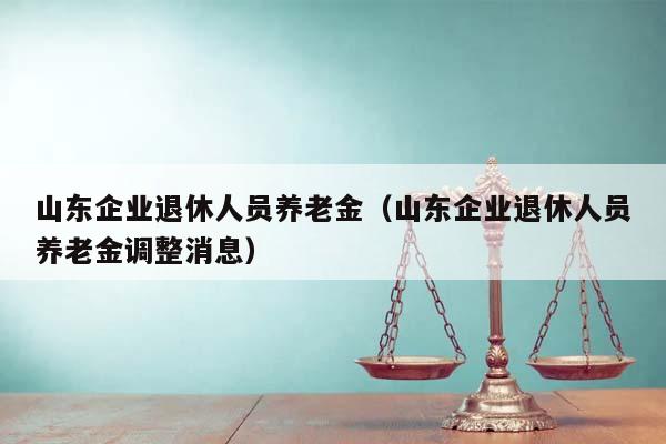 山东企业退休人员养老金（山东企业退休人员养老金调整消息）