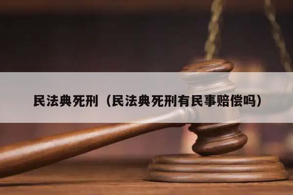 民法典死刑（民法典死刑有民事赔偿吗）