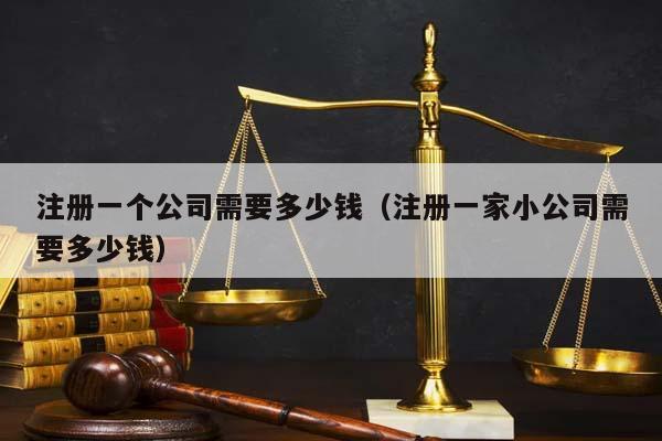 注册一个公司需要多少钱（注册一家小公司需要多少钱）