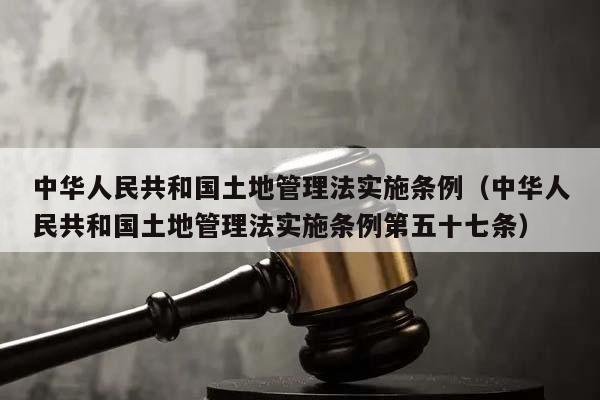 中华人民共和国土地管理法实施条例（中华人民共和国土地管理法实施条例第五十七条）