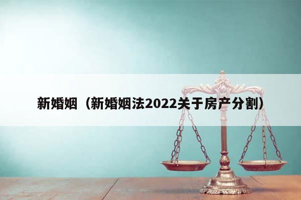 新婚姻（新婚姻法2022关于房产分割）