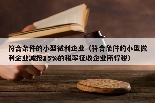 符合条件的小型微利企业（符合条件的小型微利企业减按15%的税率征收企业所得税）