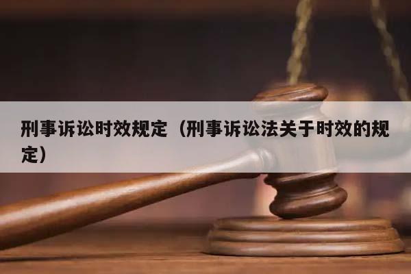 刑事诉讼时效规定（刑事诉讼法关于时效的规定）