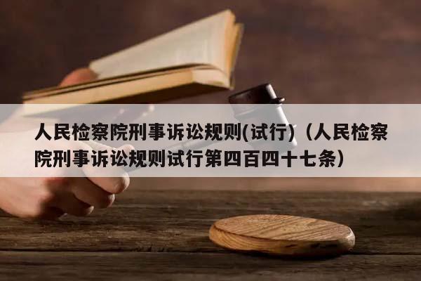 人民检察院刑事诉讼规则(试行)（人民检察院刑事诉讼规则试行第四百四十七条）