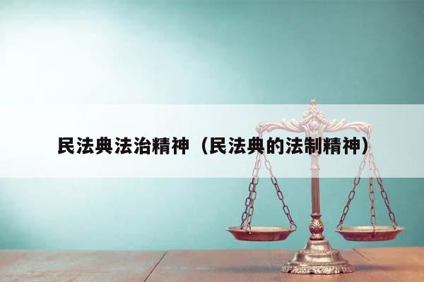 民法典法治精神（民法典的法制精神）