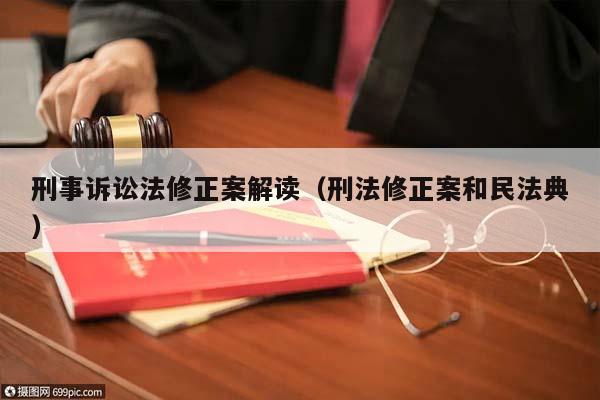 刑事诉讼法修正案解读（刑法修正案和民法典）