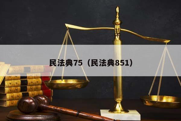 民法典75（民法典851）