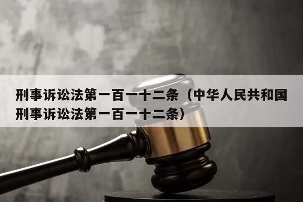 刑事诉讼法第一百一十二条（中华人民共和国刑事诉讼法第一百一十二条）