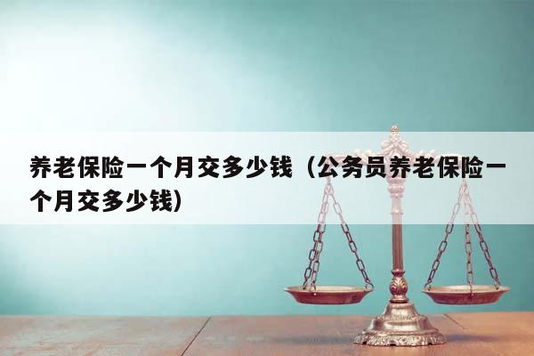 养老保险一个月交多少钱（公务员养老保险一个月交多少钱）