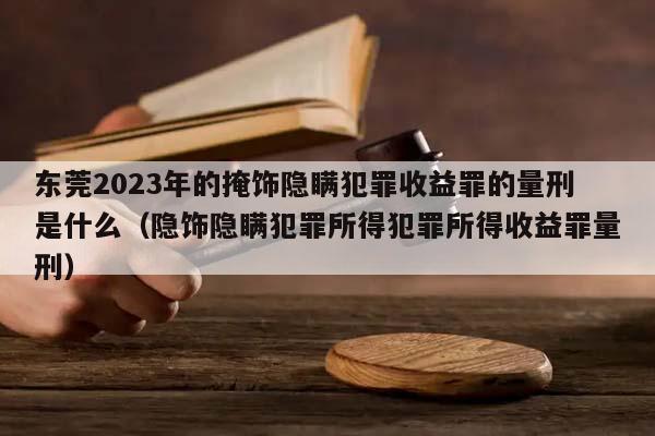 东莞2023年的掩饰隐瞒犯罪收益罪的量刑是什么（隐饰隐瞒犯罪所得犯罪所得收益罪量刑）