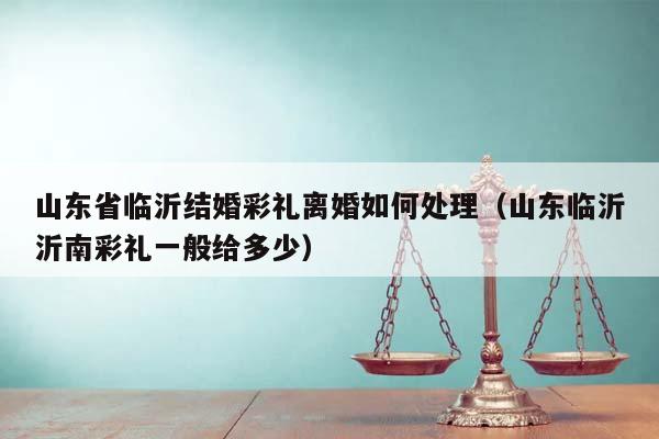 山东省临沂结婚彩礼离婚如何处理（山东临沂沂南彩礼一般给多少）