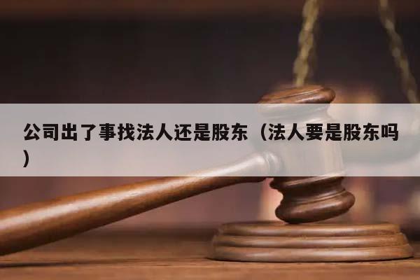 公司出了事找法人还是股东（法人要是股东吗）