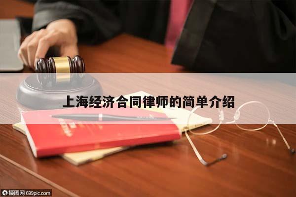 上海经济合同律师的简单介绍