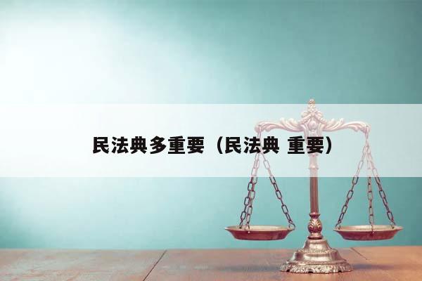 民法典多重要（民法典 重要）