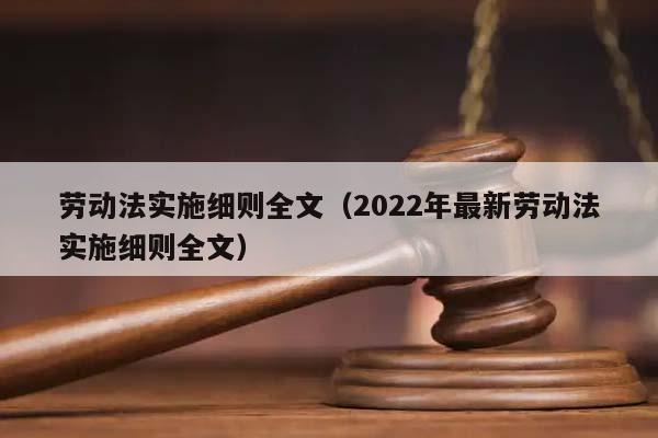 劳动法实施细则全文（2022年最新劳动法实施细则全文）