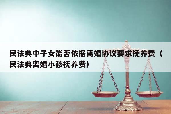 民法典中子女能否依据离婚协议要求抚养费（民法典离婚小孩抚养费）