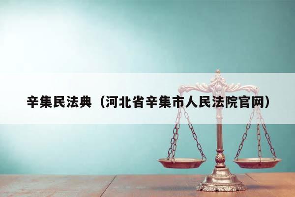 辛集民法典（河北省辛集市人民法院官网）