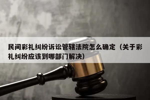 民间彩礼纠纷诉讼管辖法院怎么确定（关于彩礼纠纷应该到哪部门解决）