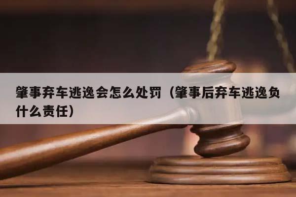 肇事弃车逃逸会怎么处罚（肇事后弃车逃逸负什么责任）