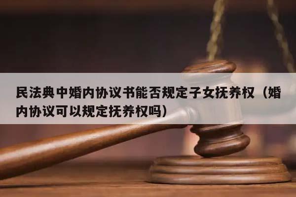 民法典中婚内协议书能否规定子女抚养权（婚内协议可以规定抚养权吗）