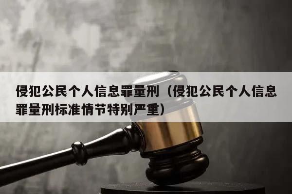 侵犯公民个人信息罪量刑（侵犯公民个人信息罪量刑标准情节特别严重）