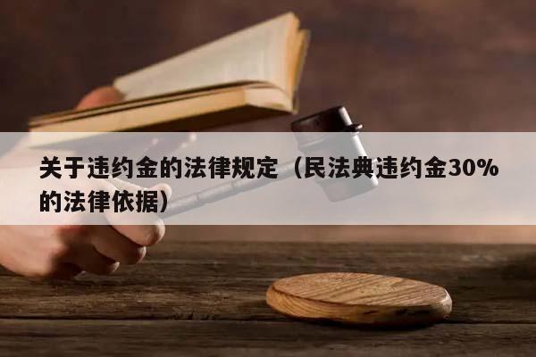 关于违约金的法律规定（民法典违约金30%的法律依据）