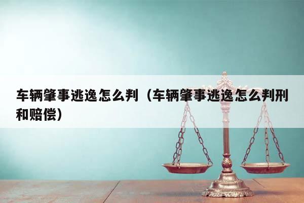 车辆肇事逃逸怎么判（车辆肇事逃逸怎么判刑和赔偿）