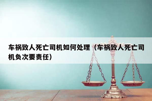 车祸致人死亡司机如何处理（车祸致人死亡司机负次要责任）