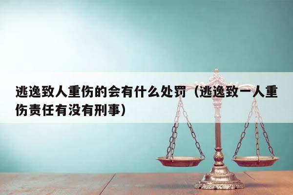 逃逸致人重伤的会有什么处罚（逃逸致一人重伤责任有没有刑事）