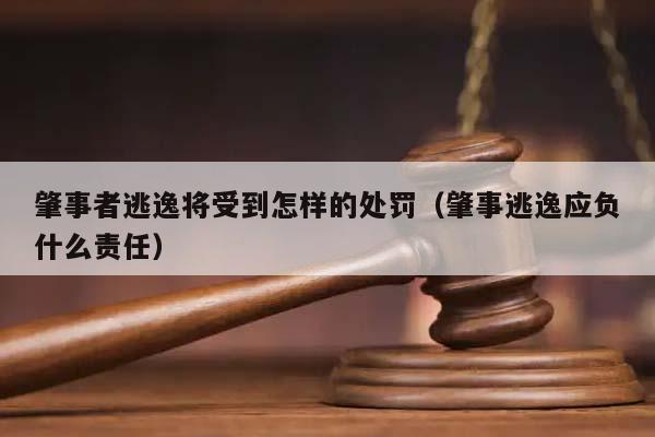 肇事者逃逸将受到怎样的处罚（肇事逃逸应负什么责任）