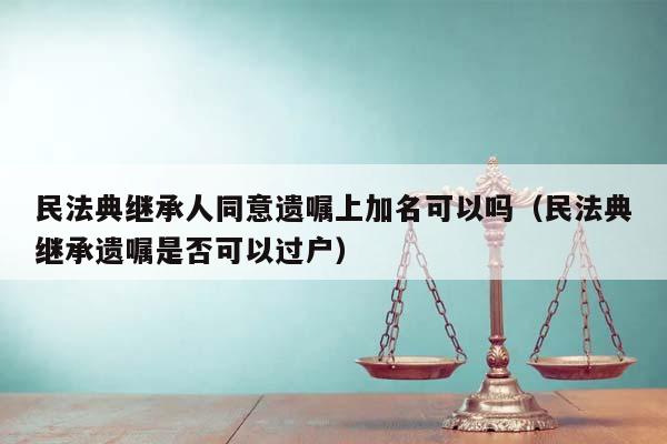 民法典继承人同意遗嘱上加名可以吗（民法典继承遗嘱是否可以过户）