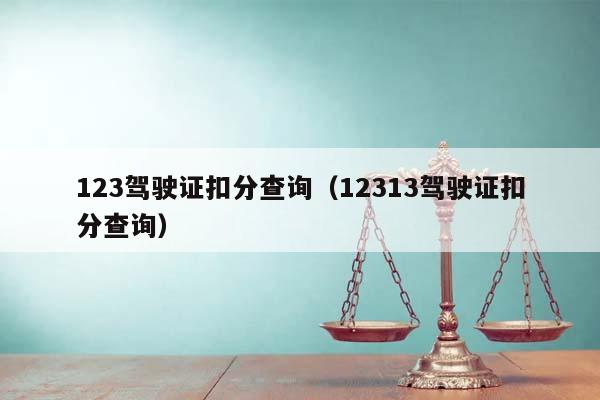 123驾驶证扣分查询（12313驾驶证扣分查询）